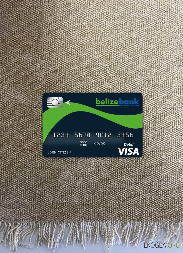 Belize Belizebank carte visa photolook recto